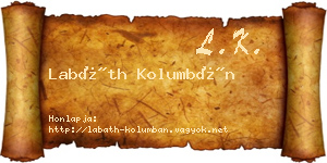 Labáth Kolumbán névjegykártya